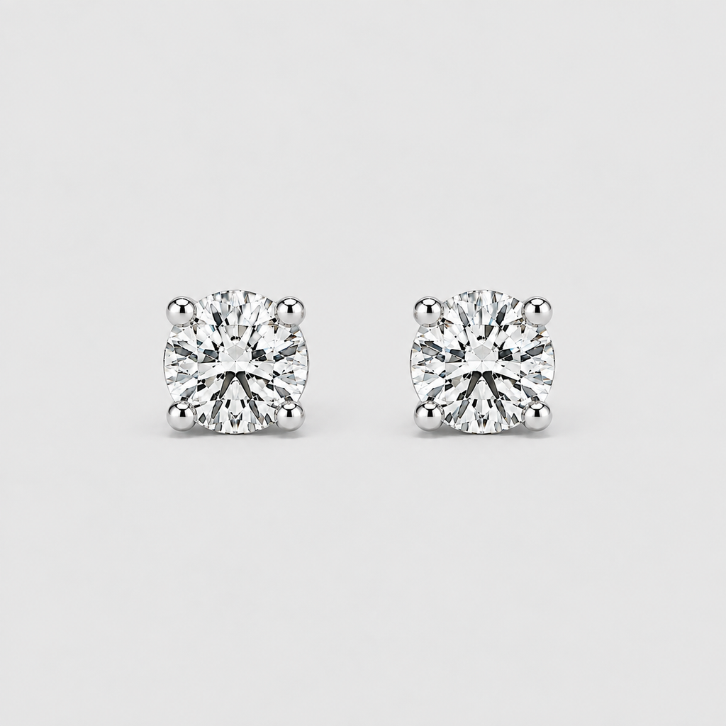 Lab Grown Diamond Round Cut Stud Earrings 0.25 Ct. (EF/VVS-VS)