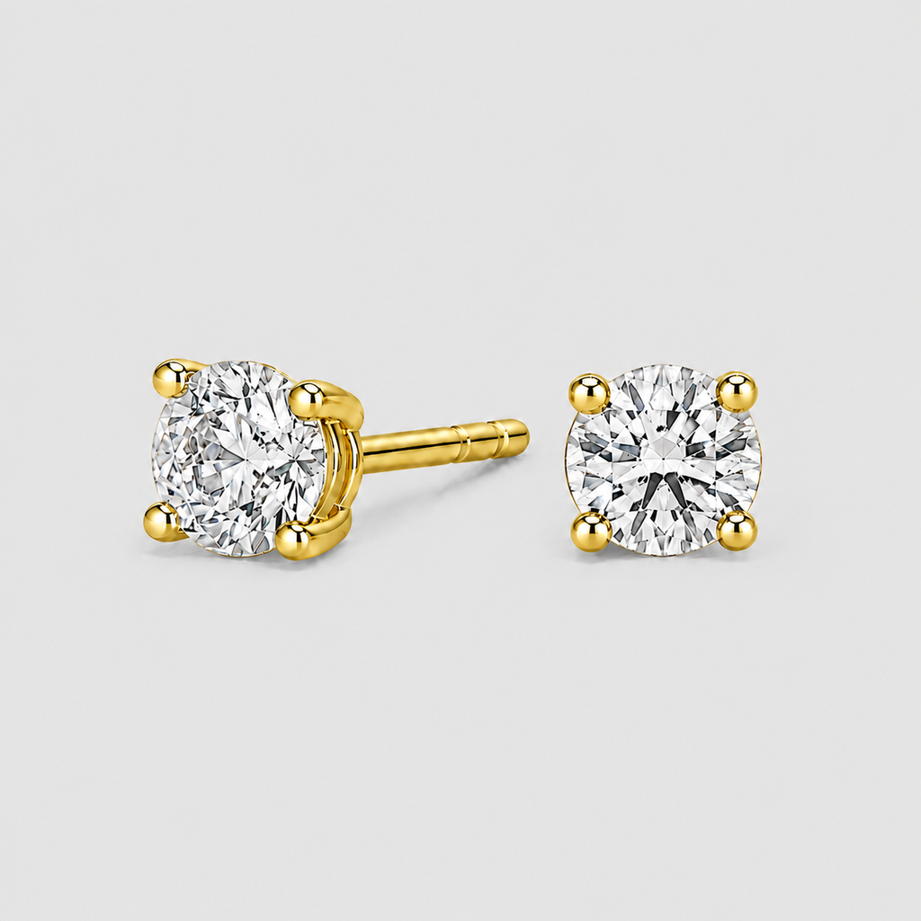 Lab Grown Diamond Round Cut Stud Earrings 0.25 Ct. (VS-EF)