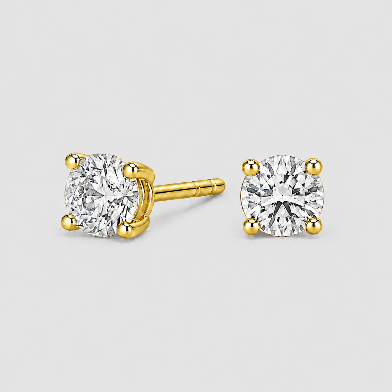 Lab Grown Diamond Round Cut Stud Earrings 0.25 Ct. (VS-EF)