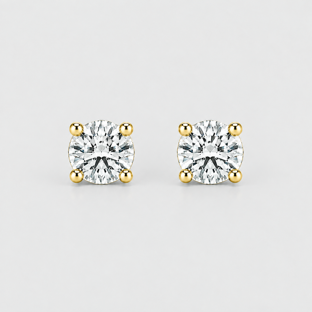 Lab Grown Diamond Round Cut Stud Earrings 0.25 Ct. (EF/VVS-VS)