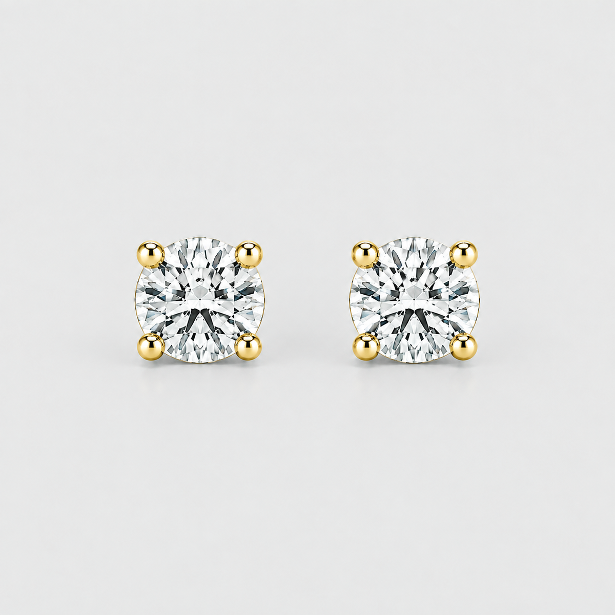 Lab Grown Diamond Round Cut Stud Earrings 0.25 Ct. (EF/VVS-VS)