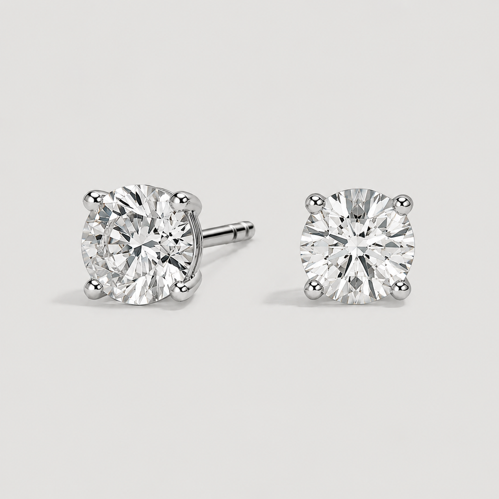 1.50 Ct. Round Cut Lab Grown Diamond Stud Earrings (VS-EF)