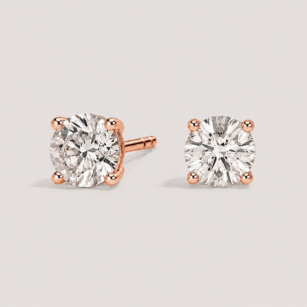 1.50 Ct. Round Cut Lab Grown Diamond Stud Earrings (VS-EF)