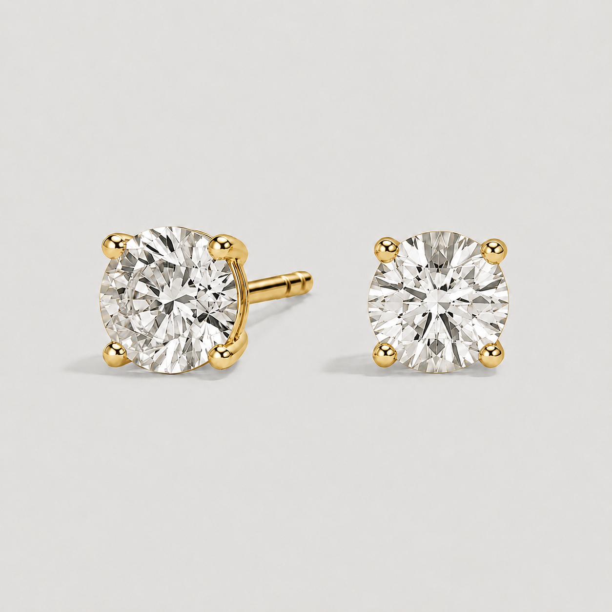 1.50 Ct. Round Cut Lab Grown Diamond Stud Earrings (VS-EF)