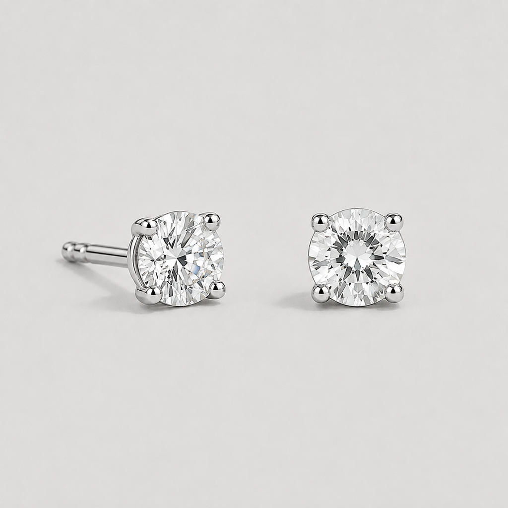 Lab Grown Diamond Round Cut 0.75 Ct. Stud Earrings (VS-EF)