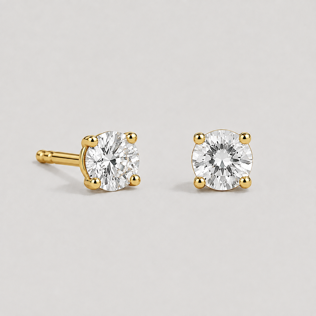 Lab Grown Diamond Round Cut 0.75 Ct. Stud Earrings (VS-EF)