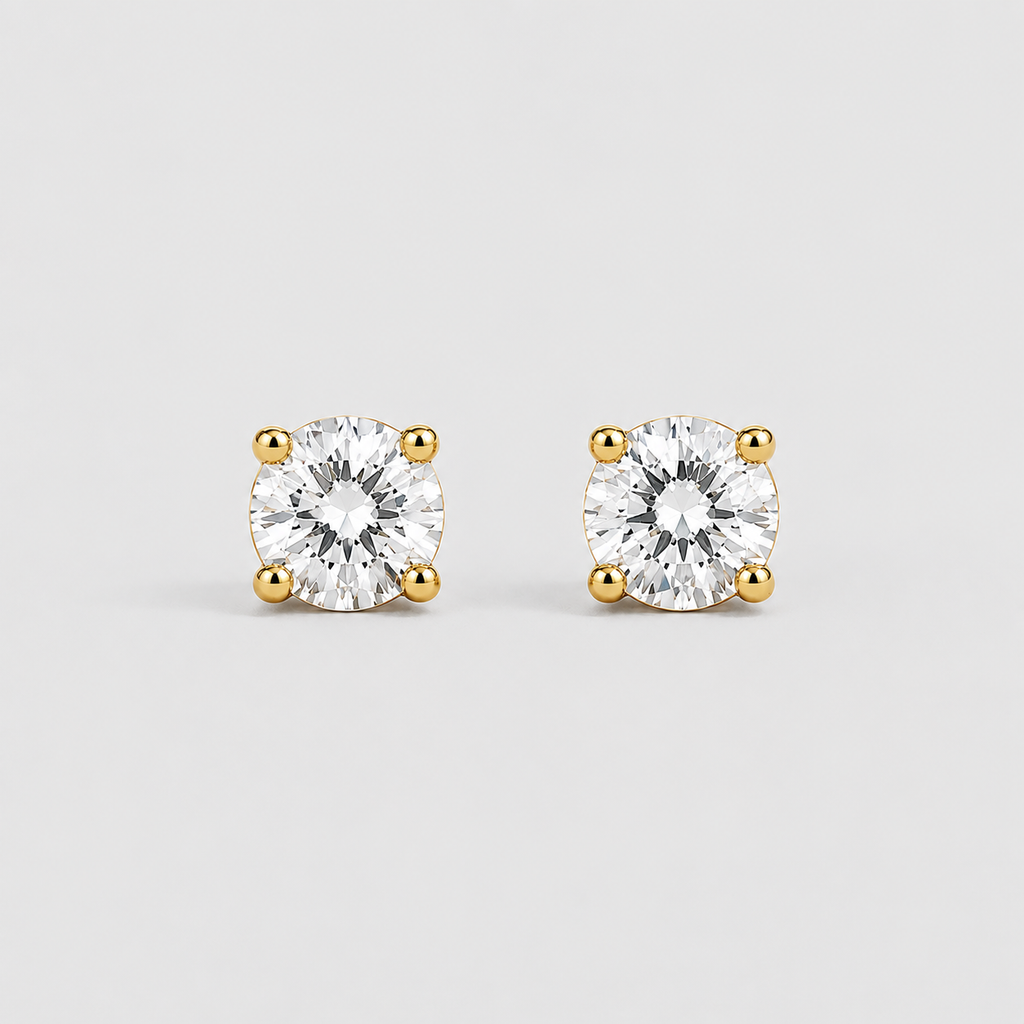 Lab Grown Diamond Round Cut 0.75 Ct. Stud Earrings (EF/VVS-VS)