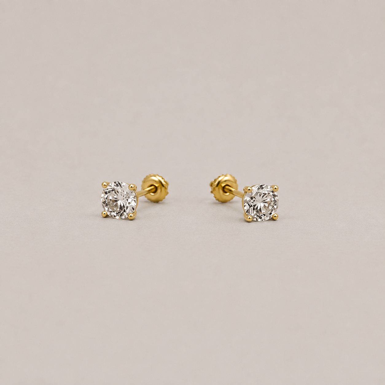 3 Ct. Lab-Grown Diamond Round-Cut Studs Earrings (VS-EF)