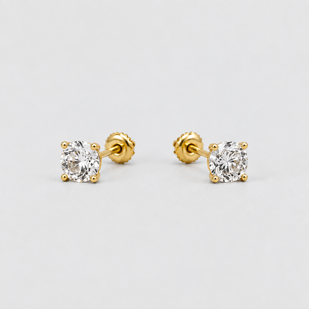 3 Ct. Lab-Grown Diamond Round-Cut Studs Earrings (EF/VVS-VS)