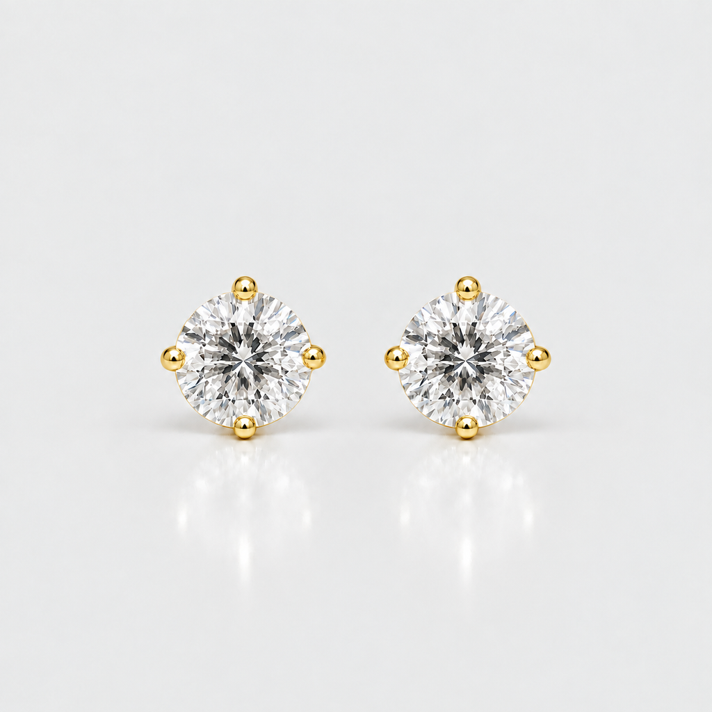 3 Ct. Lab-Grown Diamond Round-Cut Studs Earrings (EF/VVS-VS)