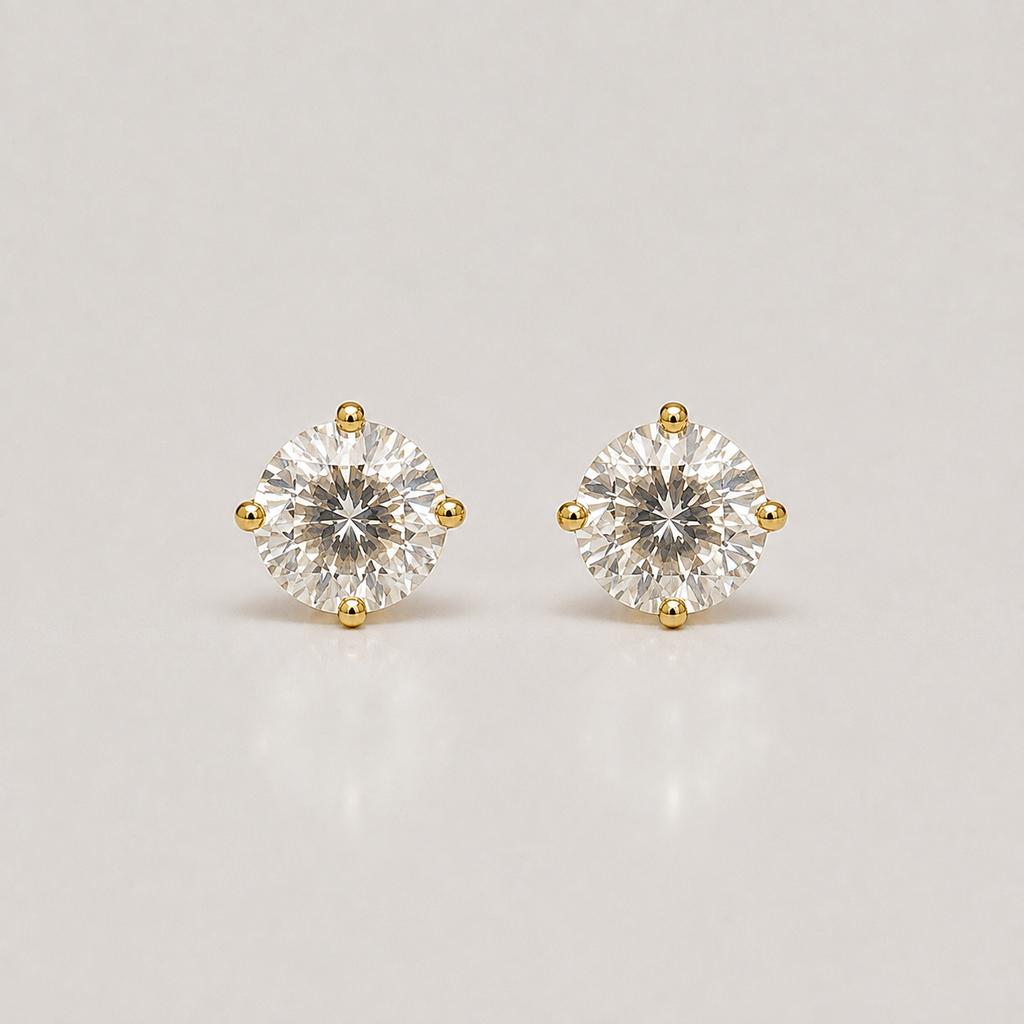 3 Ct. Lab-Grown Diamond Round-Cut Studs Earrings (VS-EF)