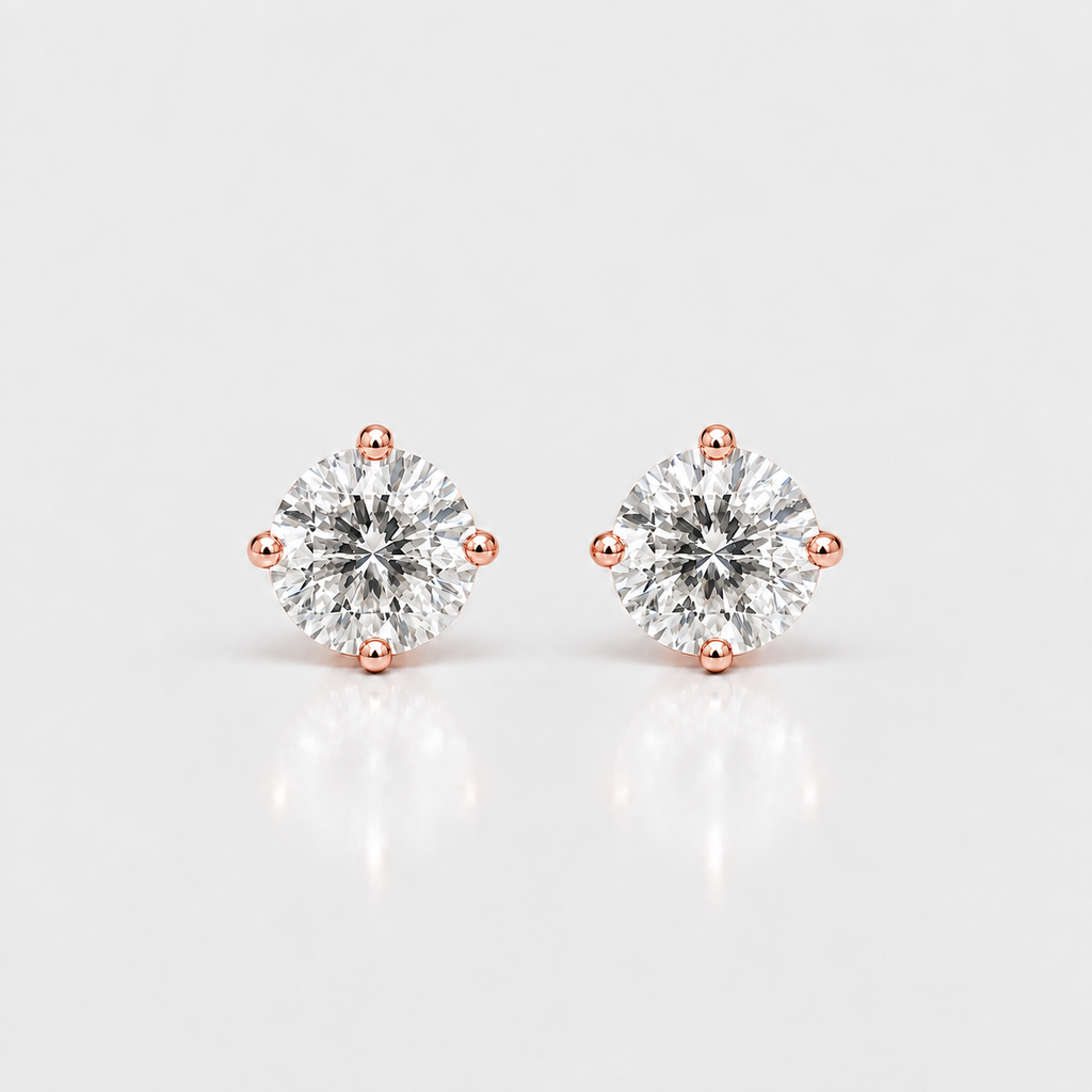 3 Ct. Lab-Grown Diamond Round-Cut Studs Earrings (EF/VVS-VS)