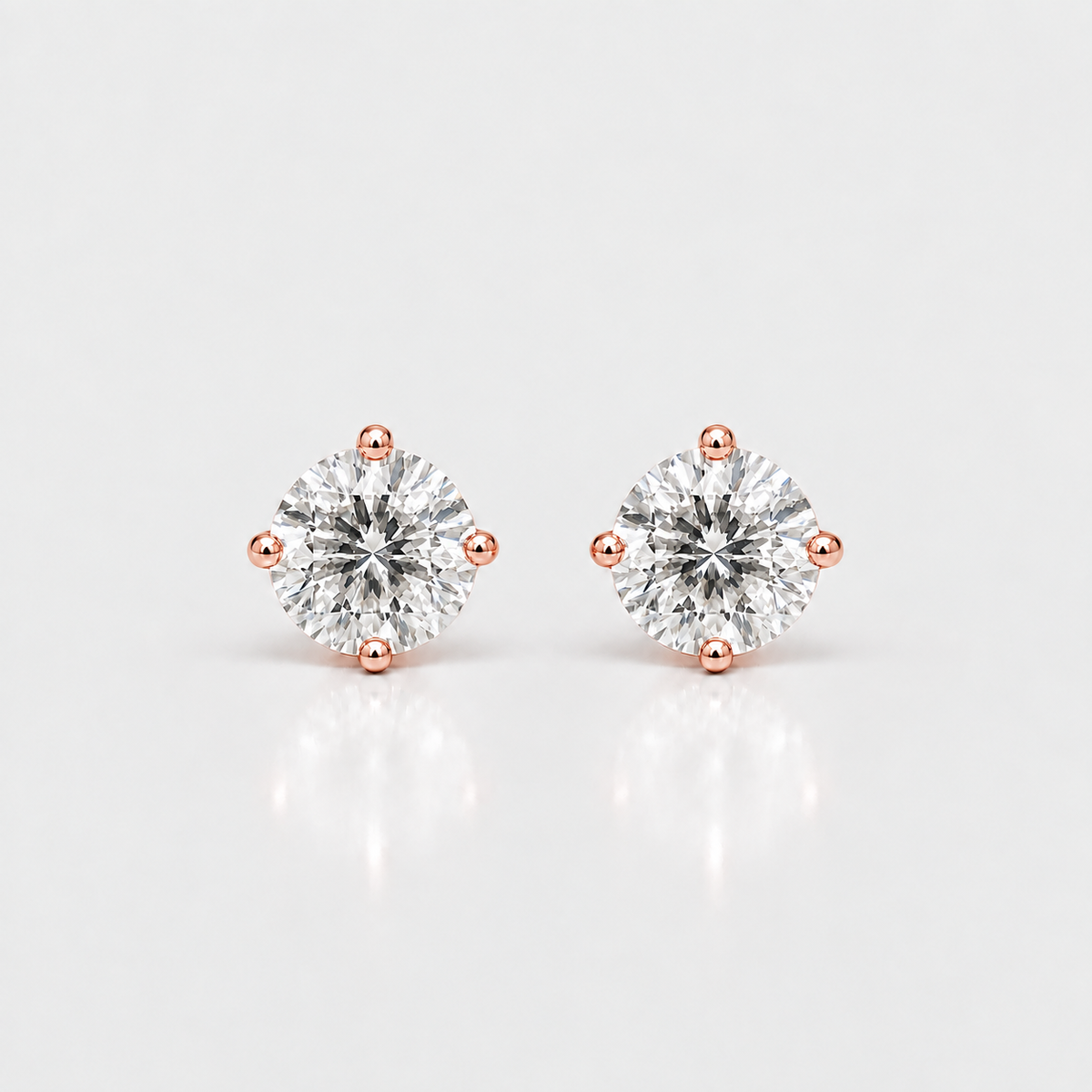 3 Ct. Lab-Grown Diamond Round-Cut Studs Earrings (EF/VVS-VS)