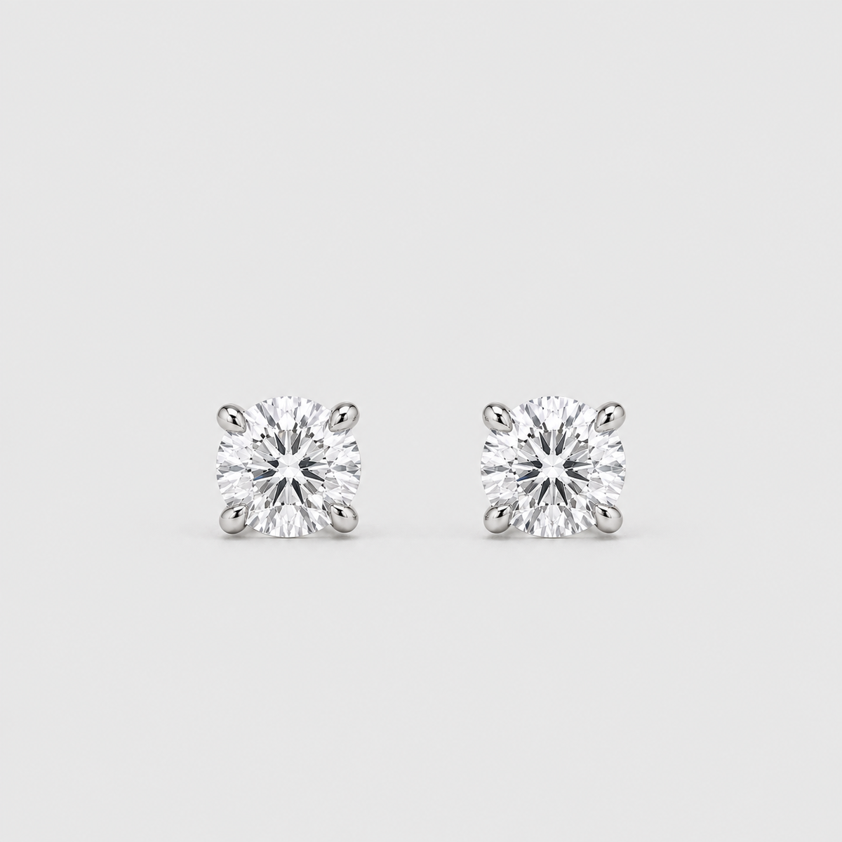 4 Ct. Lab-Grown Diamond Round-Cut Studs Earrings (EF/VVS-VS)