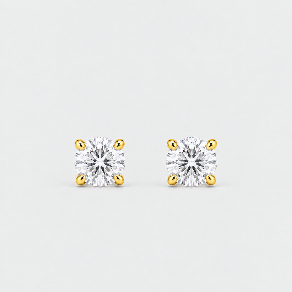 4 Ct. Lab-Grown Diamond Round-Cut Studs Earrings (EF/VVS-VS)