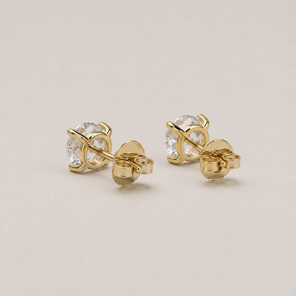 4 Ct. Lab-Grown Diamond Round-Cut Studs Earrings (VS-EF)