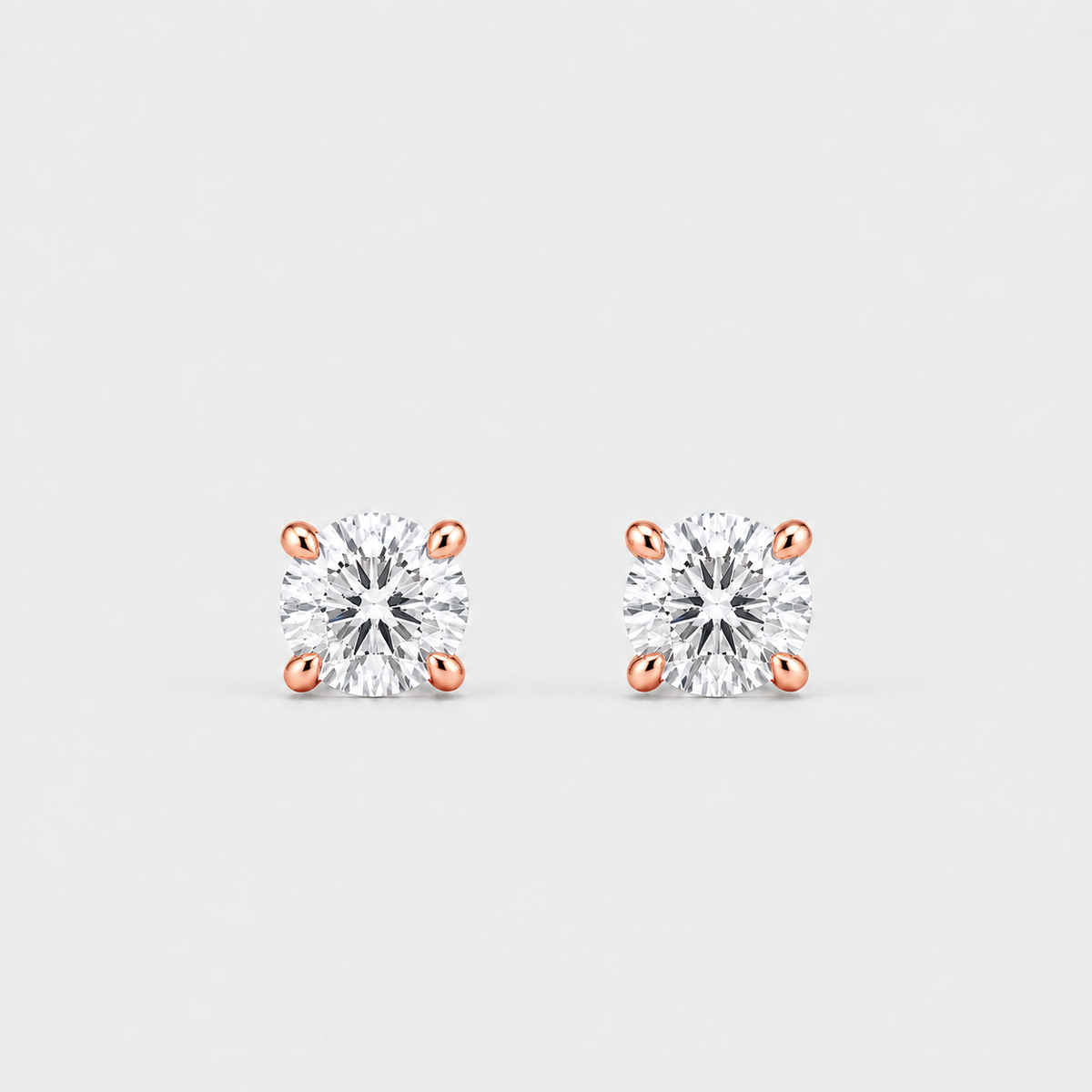 4 Ct. Lab-Grown Diamond Round-Cut Studs Earrings (EF/VVS-VS)