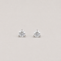 Lab-Grown Diamond Round-Cut Three-Prongs Studs Earrings 0.50 Ct. (VS-EF)