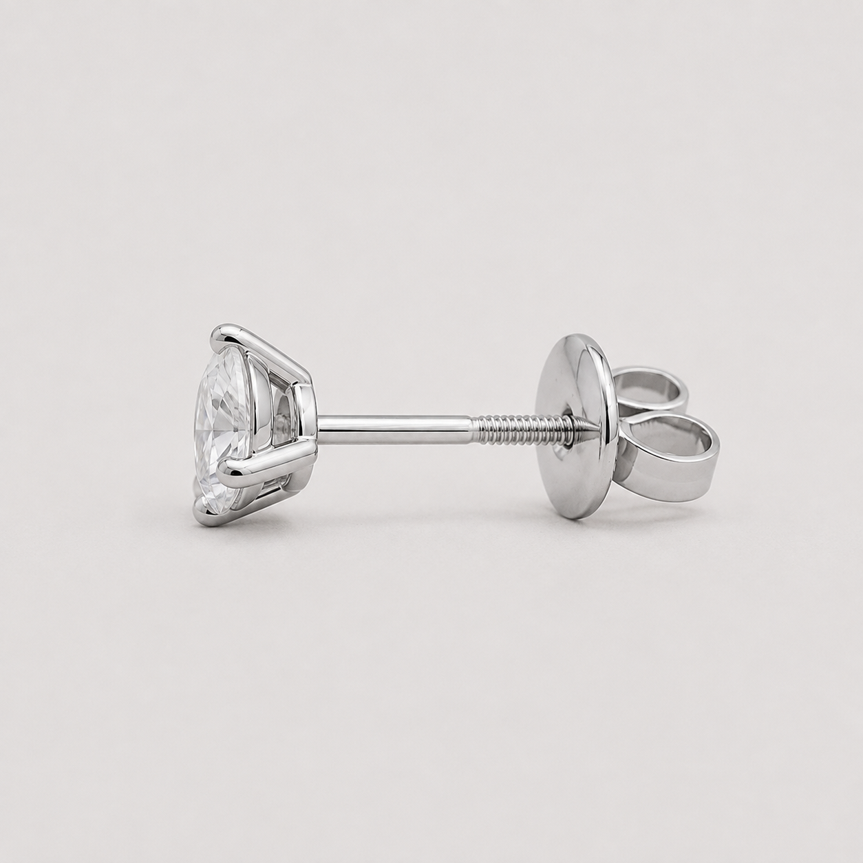 Lab-Grown Diamond Round-Cut Three-Prongs Studs Earrings 0.50 Ct. (VS-EF)