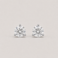 1.50 Ct. Lab-Grown Diamond Stud Round-Cut Three-Prongs Earrings (VS-EF)