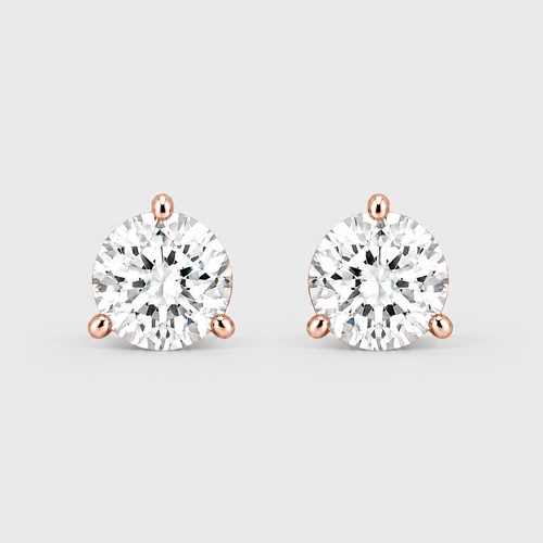 1 Ct. Lab Grown Diamond Round Cut Studs Earrings (EF/VVS-VS)