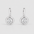 1 Ct. Lab Grown Diamond Drop Earrings Round Cut (EF/VVS-VS)