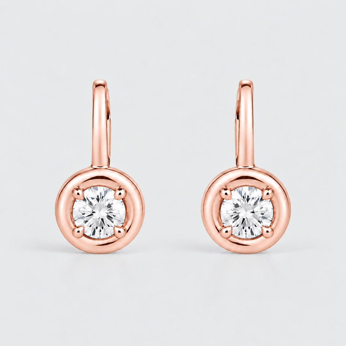 1 Ct. Lab Grown Diamond Drop Earrings Round Cut (EF/VVS-VS)