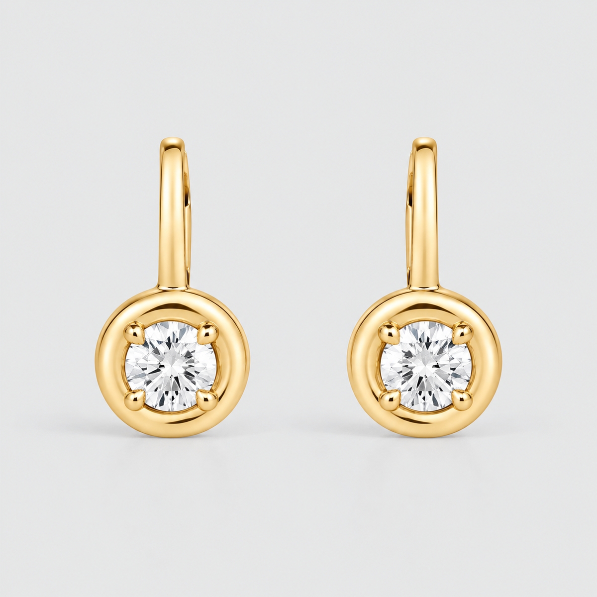 1 Ct. Lab Grown Diamond Drop Earrings Round Cut (EF/VVS-VS)