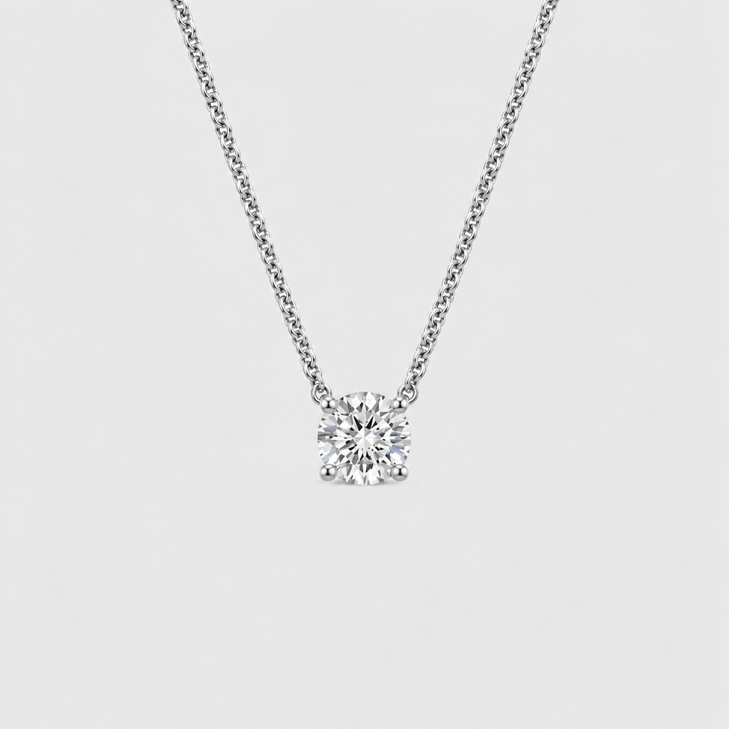 Lab-Grown Diamond Solitaire Pendent Round-Cut 0.45 Ct. (EF/VVS-VS)