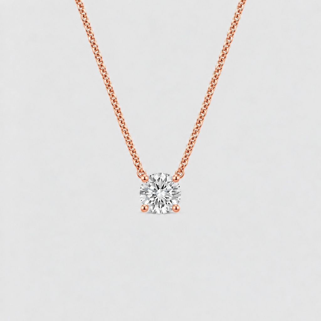 Lab-Grown Diamond Solitaire Pendent Round-Cut 0.45 Ct. (EF/VVS-VS)