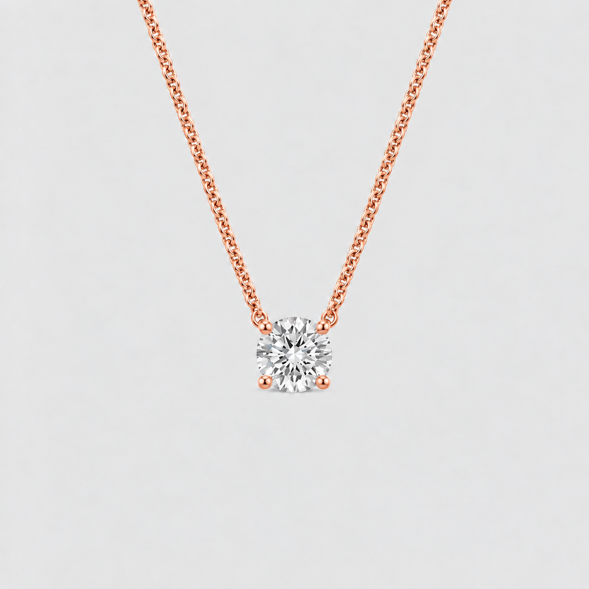Lab-Grown Diamond Solitaire Pendent Round-Cut 0.45 Ct. (EF/VVS-VS)