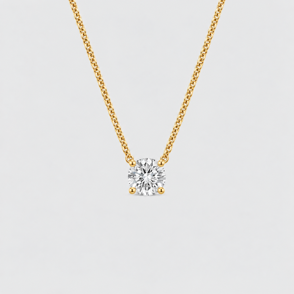 Lab-Grown Diamond Solitaire Pendent Round-Cut 0.45 Ct. (EF/VVS-VS)