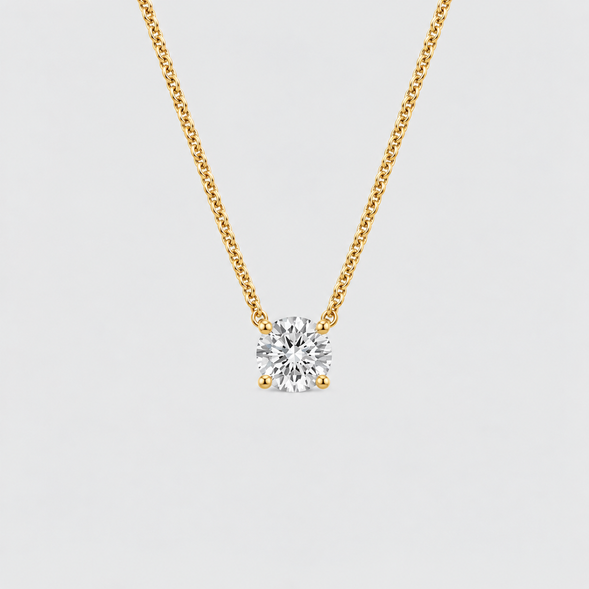 Lab-Grown Diamond Solitaire Pendent Round-Cut 0.45 Ct. (EF/VVS-VS)