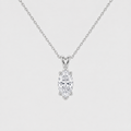 1 Ct. Lab Grown Diamond Marquise Cut Solitaire Pendant Necklace (VS-EF)