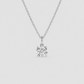2 Ct. Round Cut Lab Grown Diamond Solitaire Pendant Necklace (VS-EF)