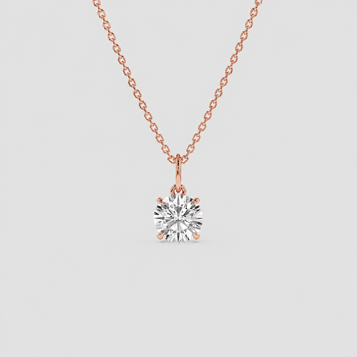 2 Ct. Round Cut Lab Grown Diamond Solitaire Pendant Necklace (VS-EF)