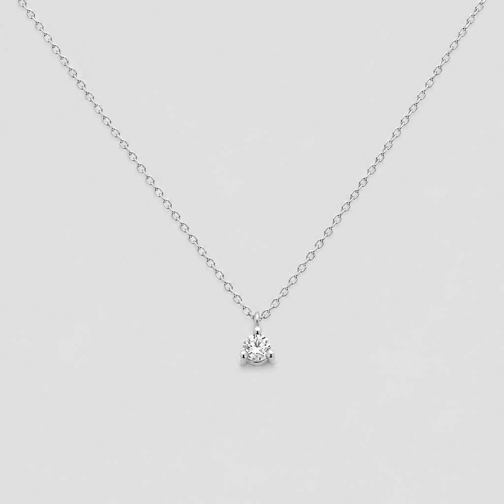 3 Prong Setting Round Lab Grown Diamond 0.75 Ct. Solitaire Pendant (VS-EF)