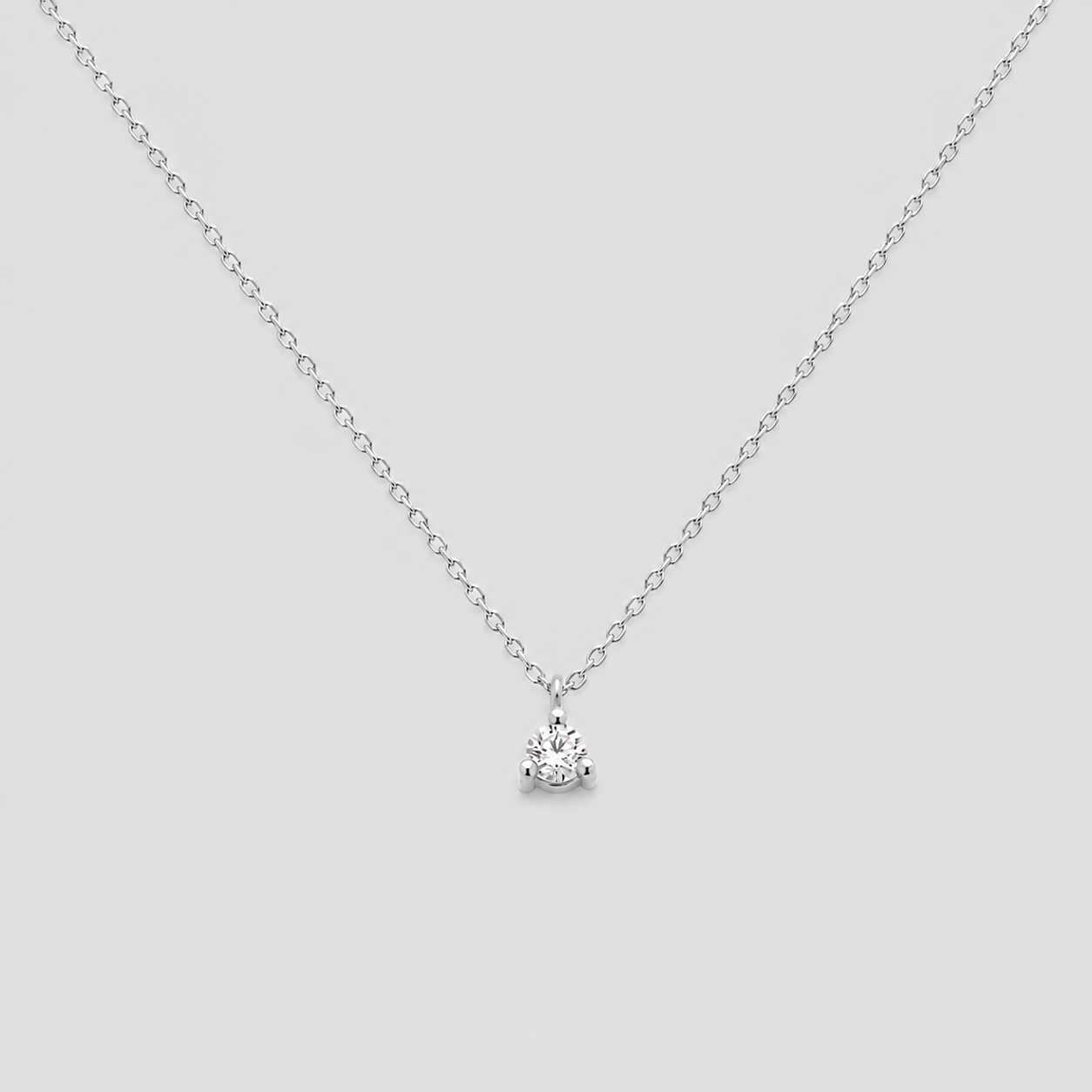 3 Prong Setting Round Lab Grown Diamond 0.75 Ct. Solitaire Pendant (VS-EF)