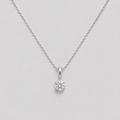 Round Cut Lab Grown Diamond 6 Prong Settings Solitaire Pendant 0.50 Ct. (VS-EF)