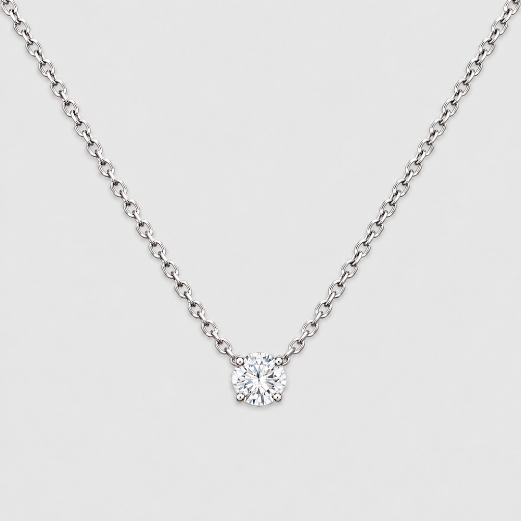 2 Ct. Lab Grown Diamond Round Solitaire Pendant Necklace (VS-EF)