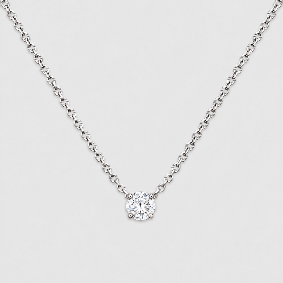 2 Ct. Lab Grown Diamond Round Solitaire Pendant Necklace (VS-EF)