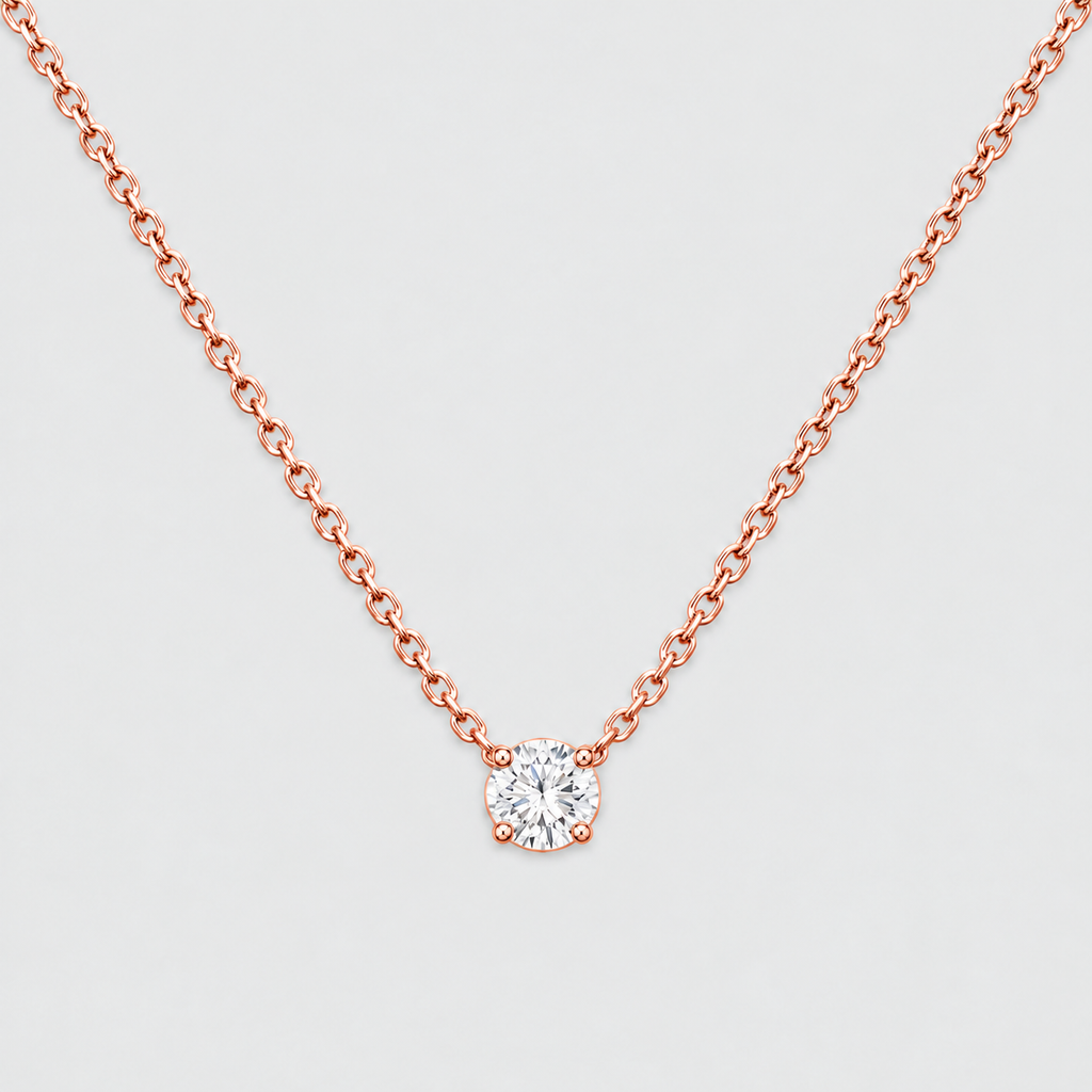 2 Ct. Lab Grown Diamond Round Solitaire Pendant Necklace (VS-EF)
