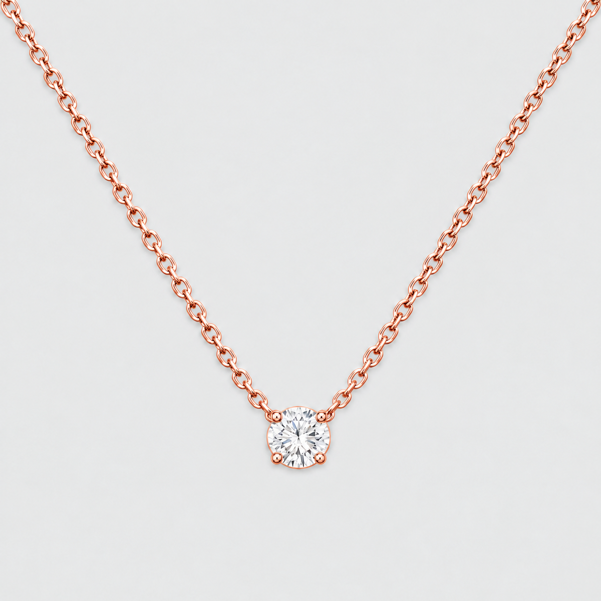 2 Ct. Lab Grown Diamond Round Solitaire Pendant Necklace (VS-EF)