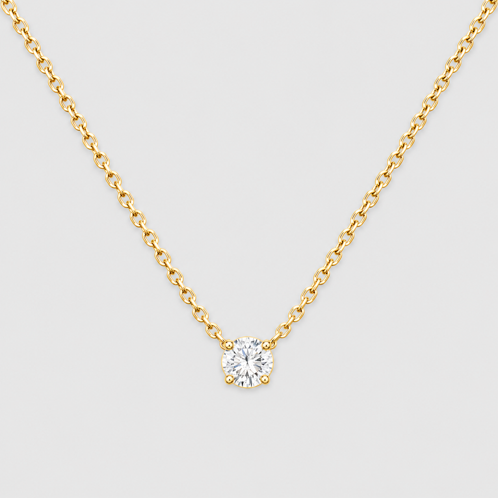 2 Ct. Lab Grown Diamond Round Solitaire Pendant Necklace (VS-EF)