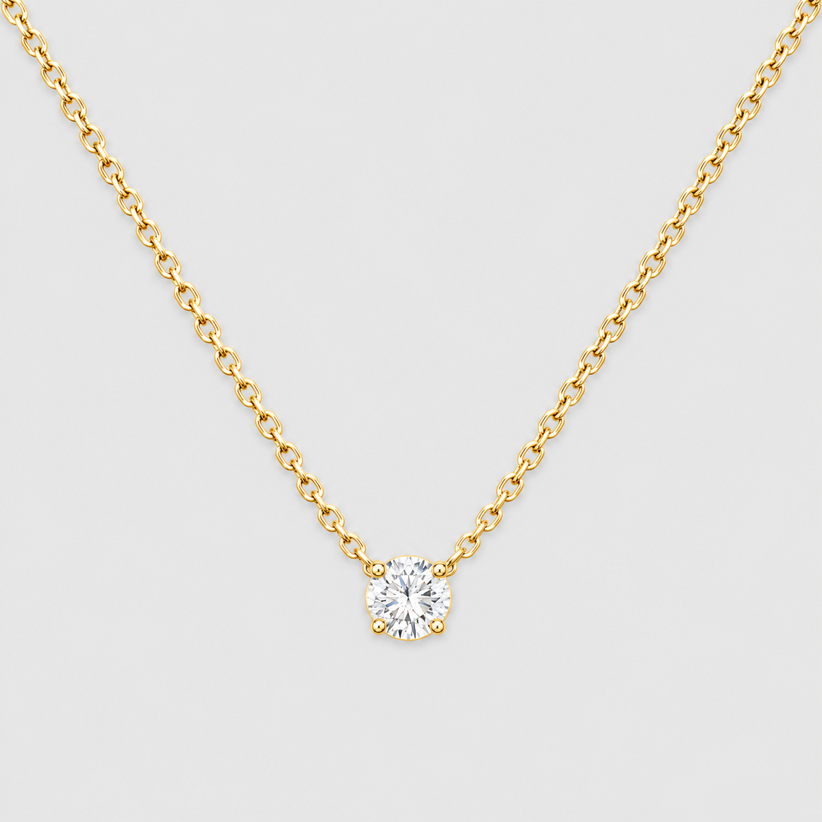 2 Ct. Lab Grown Diamond Round Solitaire Pendant Necklace (VS-EF)