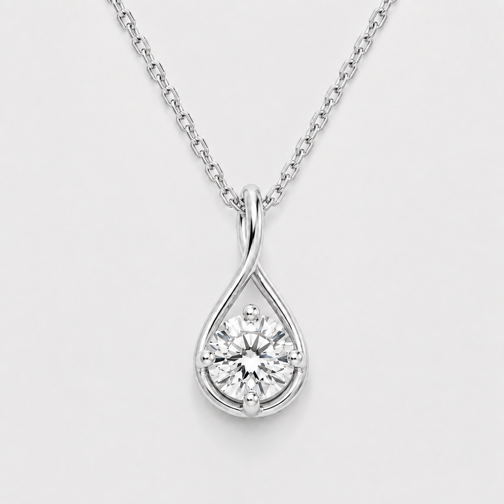 1.25 Ct. Round Cut Lab Grown Diamond Solitaire Pendant Necklace (VS-EF)