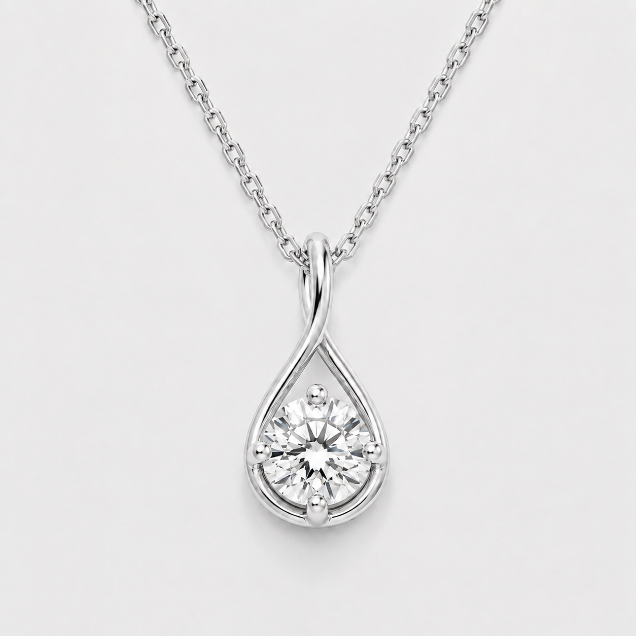 1.25 Ct. Round Cut Lab Grown Diamond Solitaire Pendant Necklace (VS-EF)