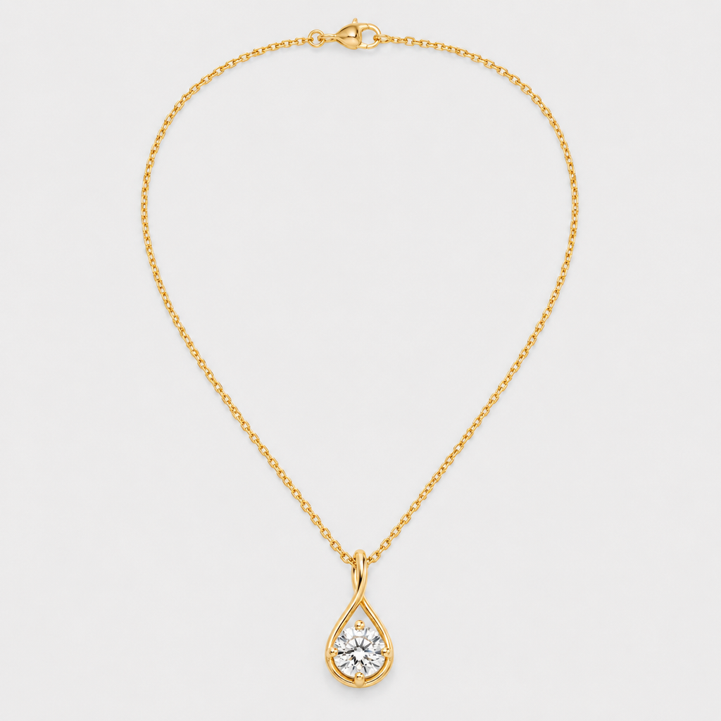 1.25 Ct. Round Cut Lab Grown Diamond Solitaire Pendant Necklace (VS-EF)