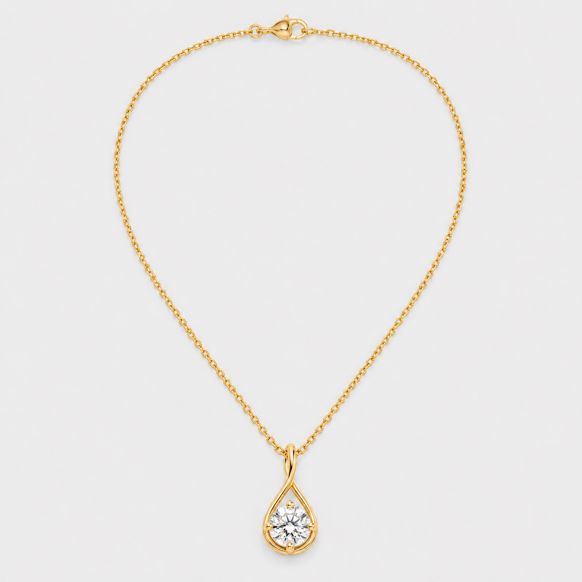 1.25 Ct. Round Cut Lab Grown Diamond Solitaire Pendant Necklace (VS-EF)