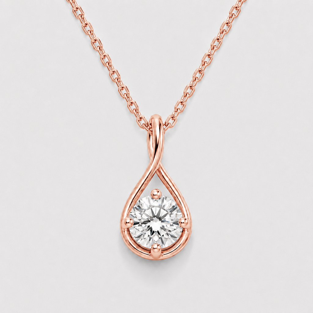 1.25 Ct. Round Cut Lab Grown Diamond Solitaire Pendant Necklace (VS-EF)